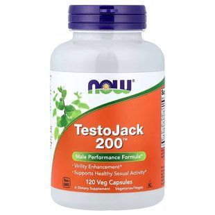 NOW Foods, TestoJack 200, 120 капсул