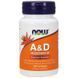 NOW Foods, Vitamin A & D 10,000/400 IU, 100 капсул