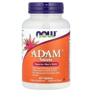 NOW Foods, ADAM, Superior Men's Multi, 60 таблеток