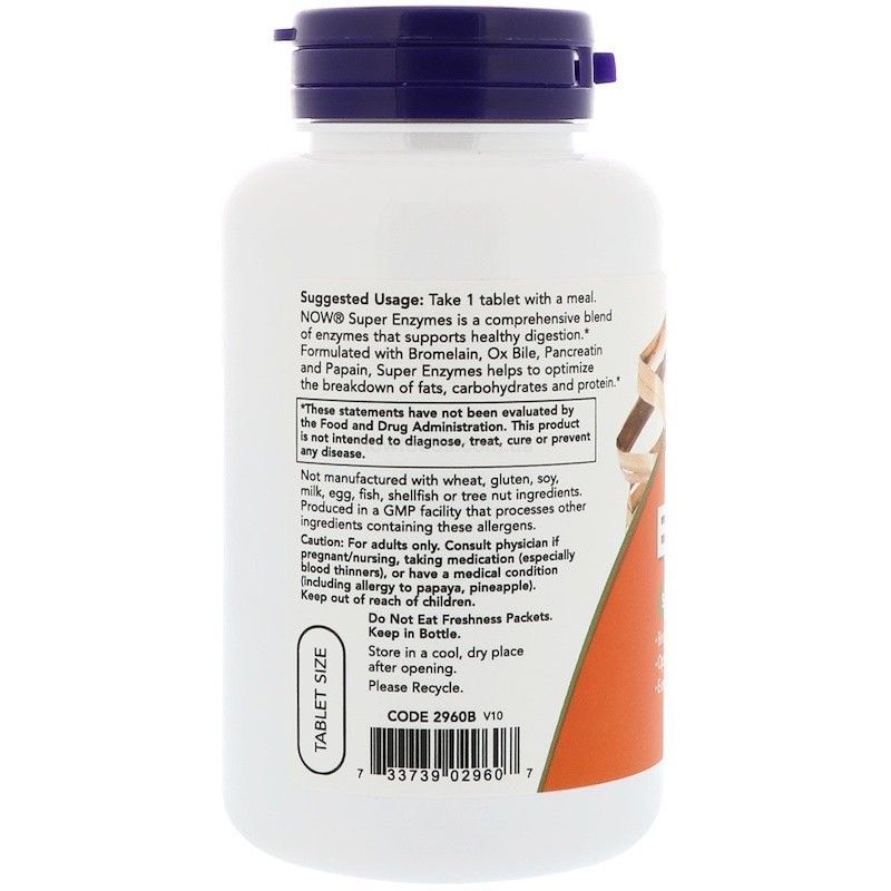 NOW Foods, Super Enzymes, 90 таблеток