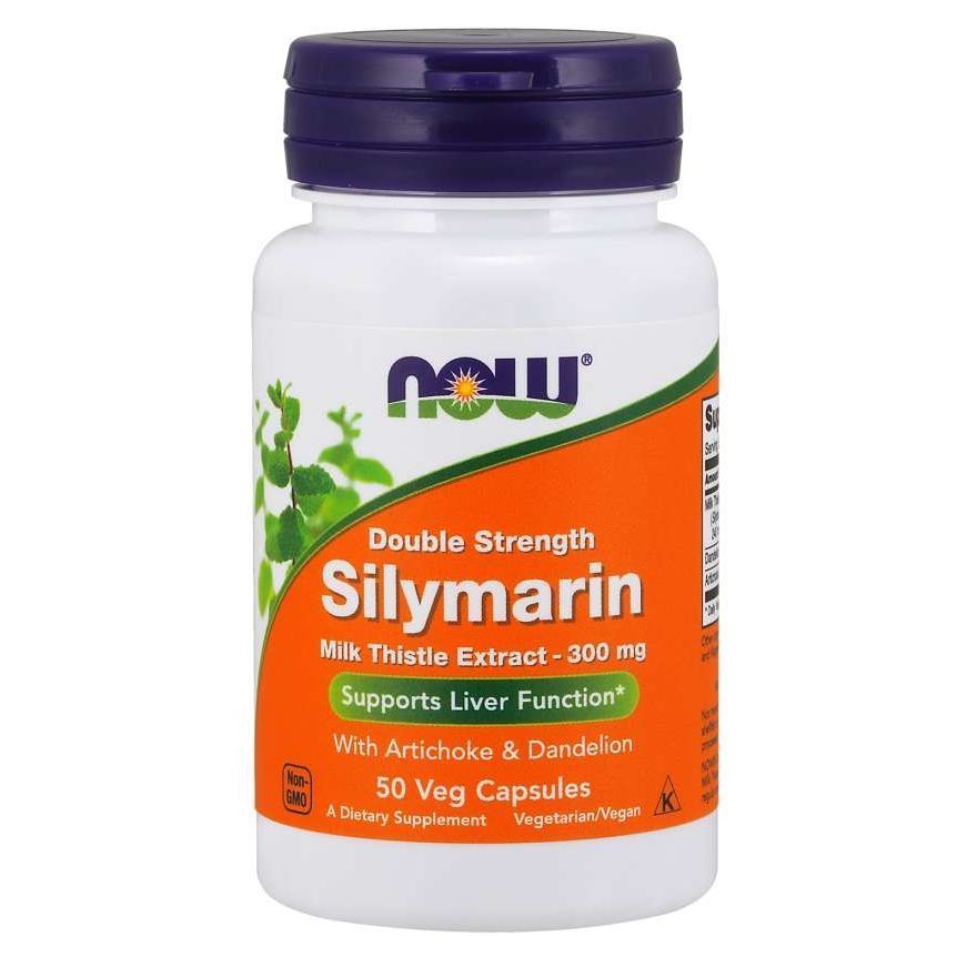 NOW Foods, Silymarin, Double Strength, Milk Thistle Extract, 300 мг, 50 капсул