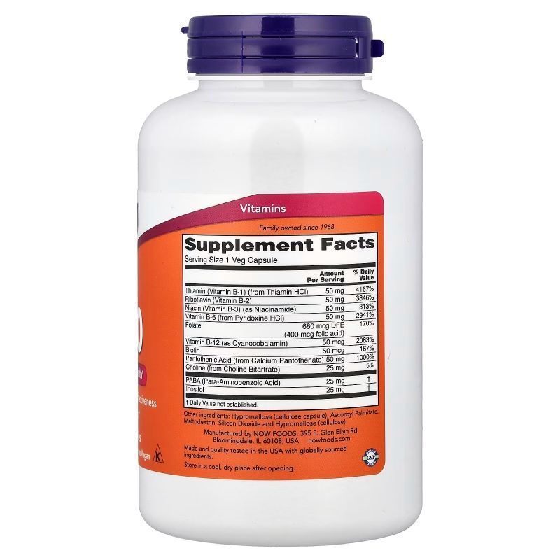 NOW Foods, B-50, 250 капсул