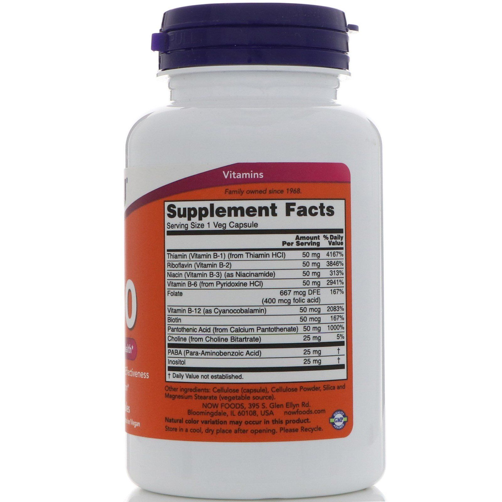 NOW Foods, B-50, 100 капсул