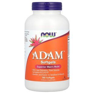 NOW Foods, Adam, Superior Men's Multi, 180 м'яких капсул