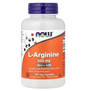 NOW Foods, L-Arginine, 500 мг, 100 капсул