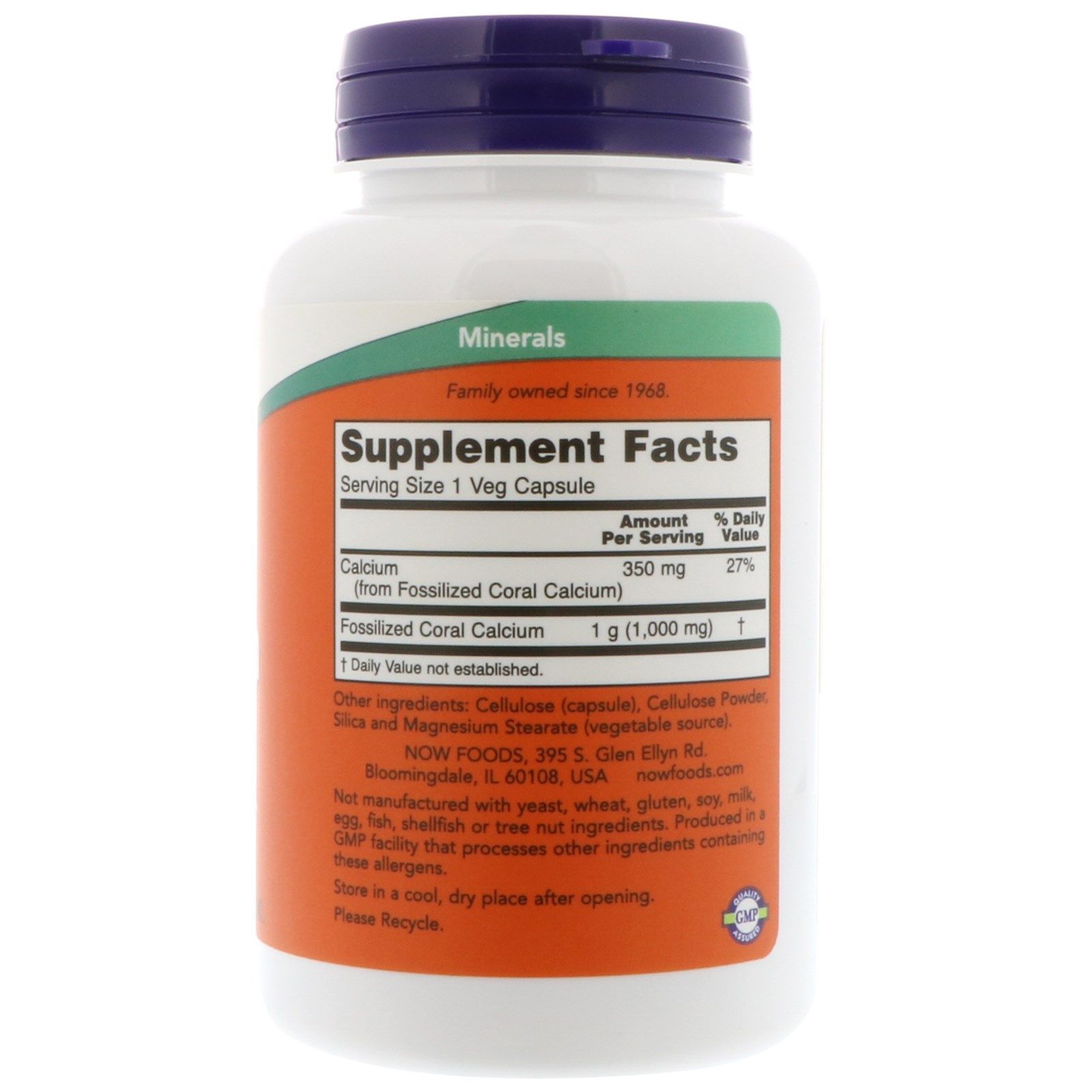 NOW Foods, Coral Calcium, 1000 мг, 100 капсул