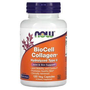 NOW Foods, BioCell Collagen&reg;, Hydrolyzed Type II, 120 капсул