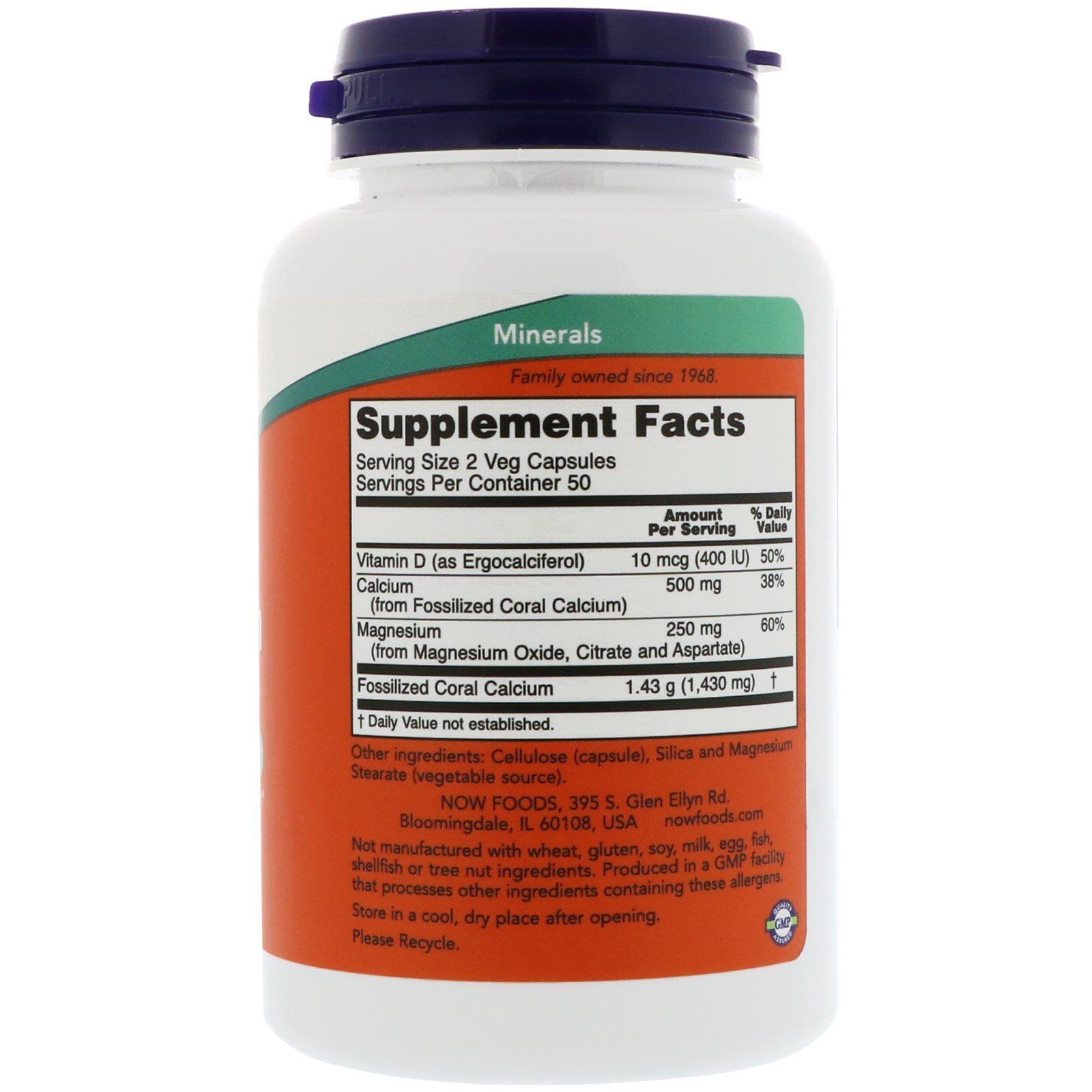 NOW Foods, Coral Calcium Plus, 100 капсул