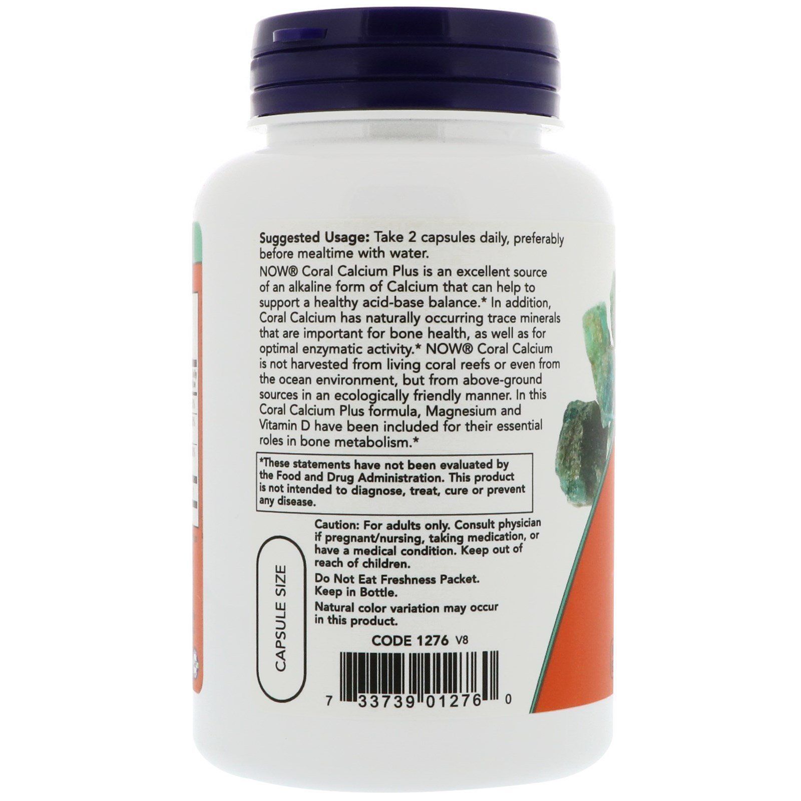 NOW Foods, Coral Calcium Plus, 100 капсул