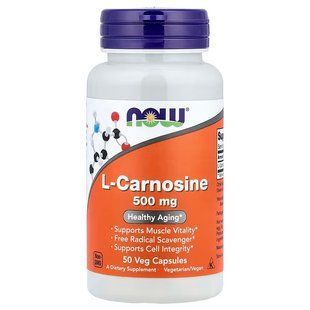 NOW Foods, L-Carnosine, 500 мг, 50 капсул
