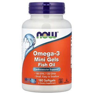 NOW Foods, Omega-3 Mini Gels, 180 капсул
