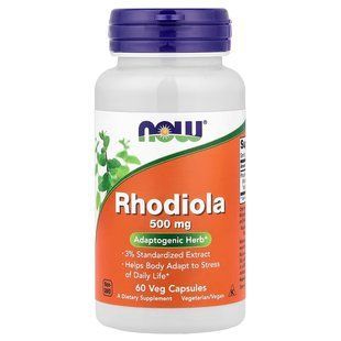 NOW Foods, Rhodiola, 500 мг, 60 капсул