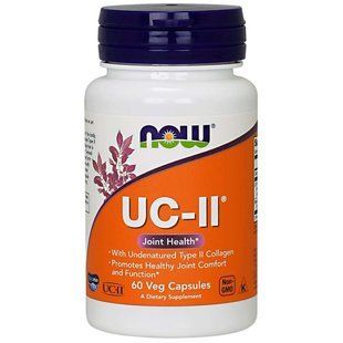 NOW Foods, UC-II, Type II Collagen, 60 вегетаріанських капсул