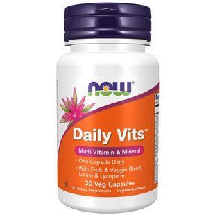 NOW Foods, Daily Vits, Multi Vitamin & Mineral, 30 вегетаріанських капсул