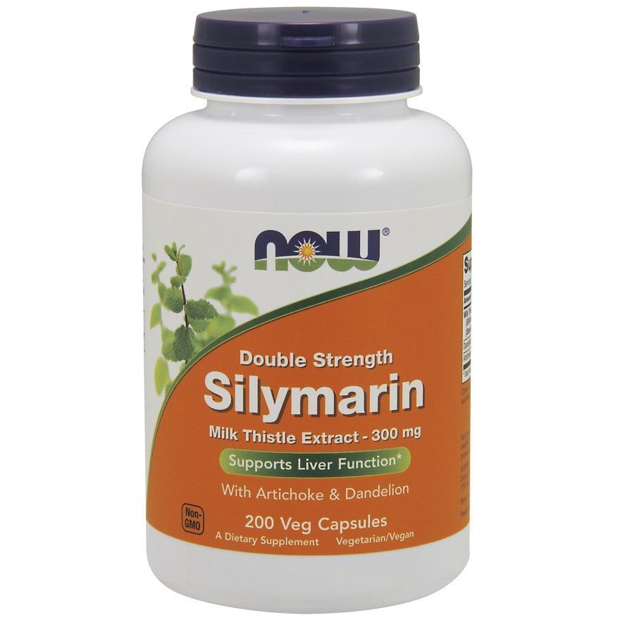 NOW Foods, Silymarin, Double Strength, Milk Thistle Extract, 300 мг, 200 капсул