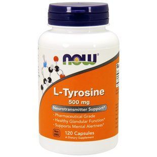 NOW Foods, L-Tyrosine, 500 мг, 120 капсул