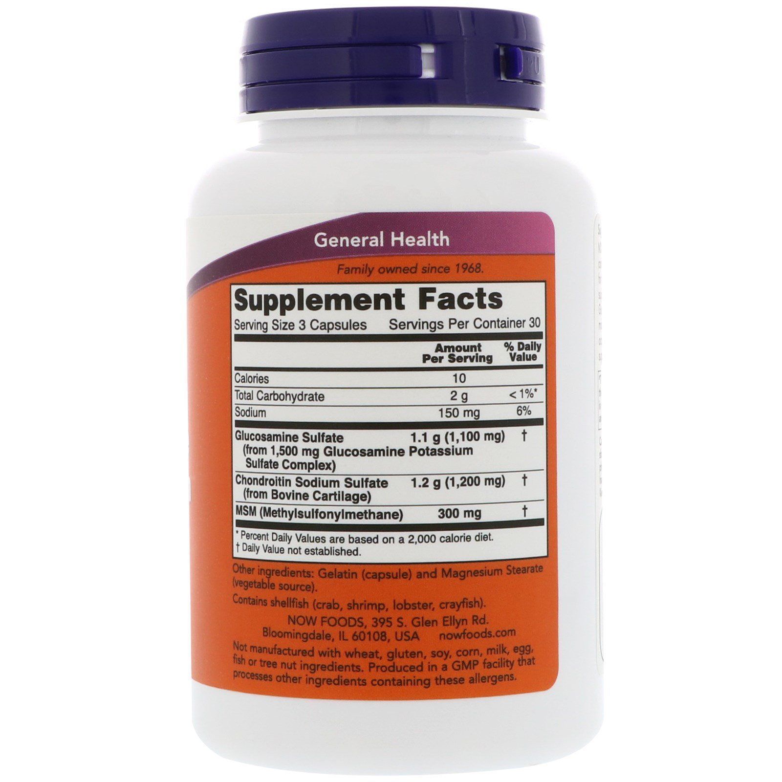 NOW Foods, Glucosamine & Chondroitin with MSM, 90 капсул