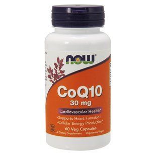 NOW Foods, CoQ10, 30 мг, 60 капсул