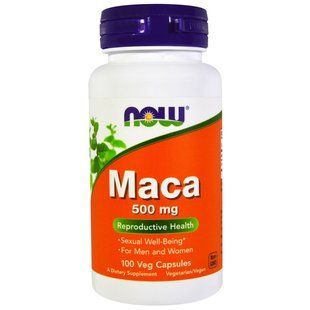 NOW Foods, Maca, 500 мг, 100 капсул