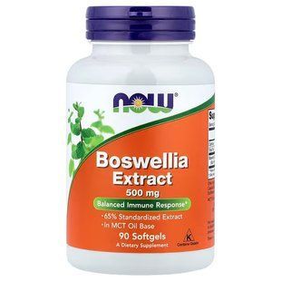 NOW Foods, Boswellia Extract, 500 мг, 90 м'яких капсул
