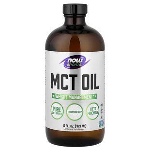 NOW Foods, Sports, MCT Oil, Unflavored, 473 мл