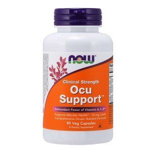 NOW Foods, Ocu Support, Clinical Strength, 90 вегетаріанських капсул