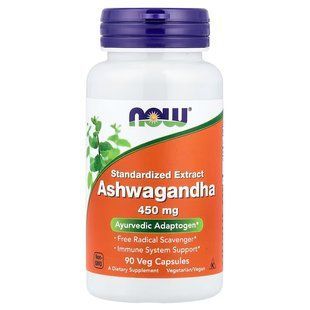 NOW Foods, Ashwagandha, 450 мг, 90 капсул