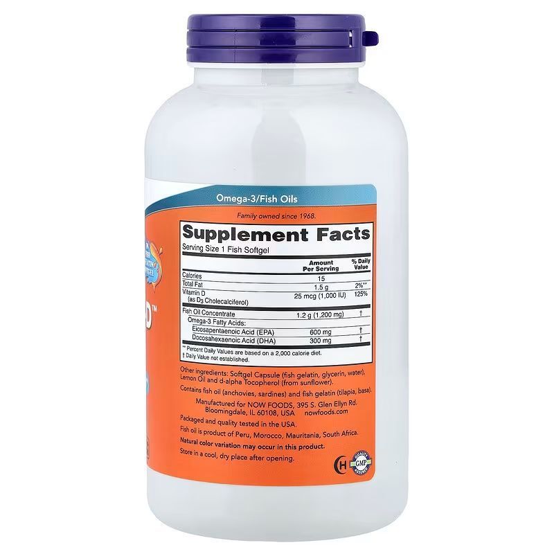 NOW Foods, Ultra Omega 3-D, 90 рибних капсул