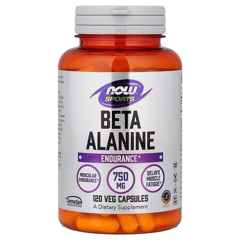 NOW Foods, Sports, Beta-Alanine, Endurance, 750 мг, 120 капсул