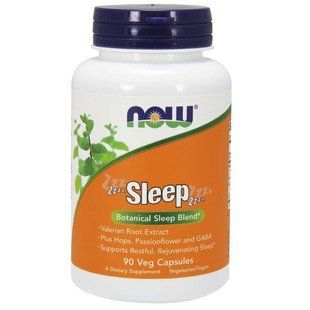 NOW Foods, Sleep, Botanical Sleep Blend, 90 вегетаріанських капсул