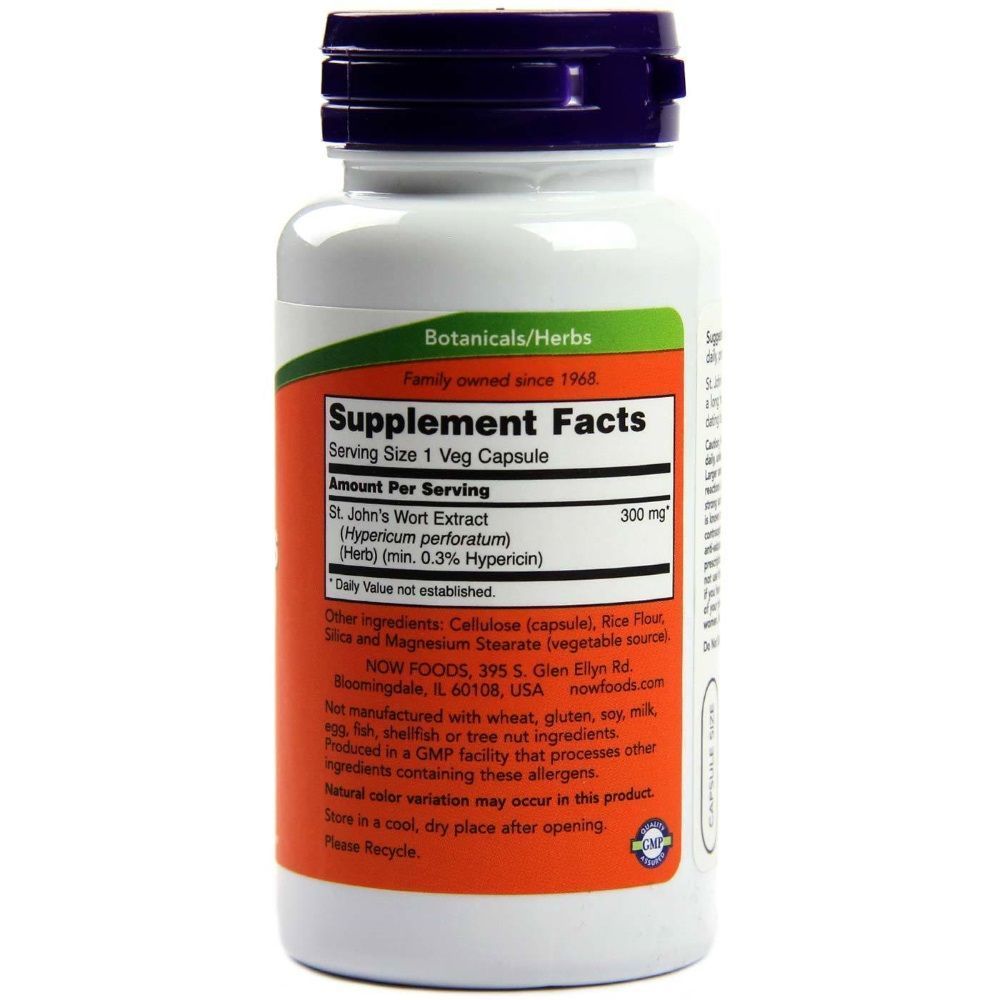 NOW Foods, St. John's Wort, 300 мг, 100 капсул