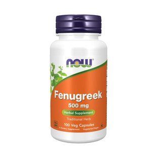 NOW Foods, Fenugreek, 500 мг, 100 вегетаріанських капсул