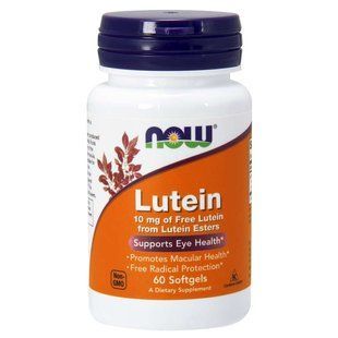 NOW Foods, Lutein, 10 мг, 60 капсул