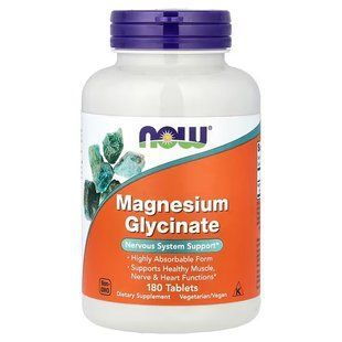 NOW Foods, Magnesium Glycinate, 180 таблеток